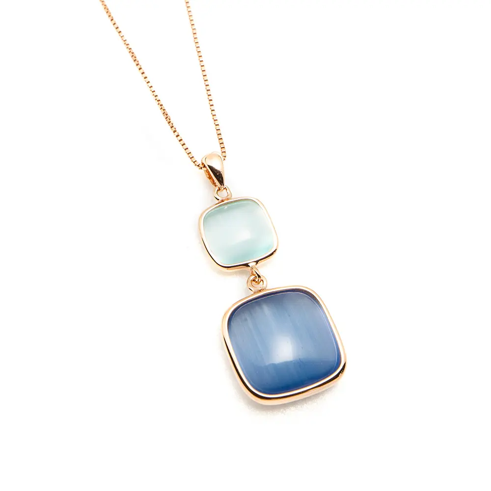Madì Collana Laguna Blu con Quarzi Idrotermali